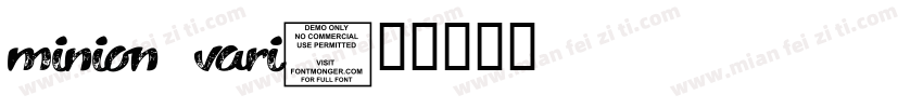 minion vari字体转换